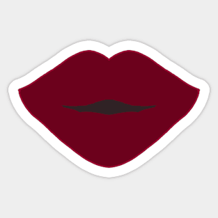 Maroon Lips Sticker